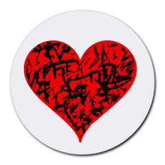 Valentine Hart Round Mousepads