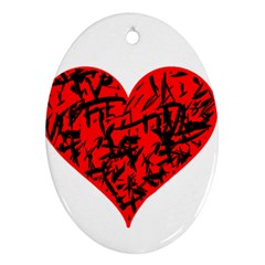 Valentine Hart Ornament (Oval) 