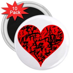 Valentine Hart 3  Magnets (10 pack) 