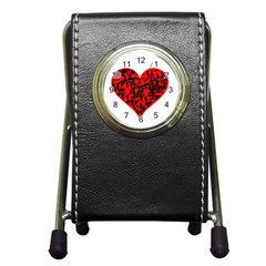 Valentine Hart Pen Holder Desk Clocks