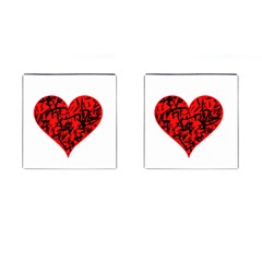 Valentine Hart Cufflinks (square) by Valentinaart