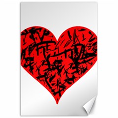 Valentine Hart Canvas 20  x 30  