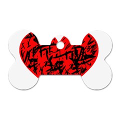 Valentine Hart Dog Tag Bone (Two Sides)