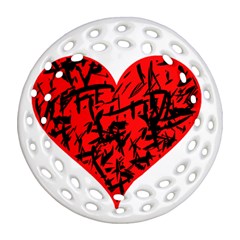 Valentine Hart Ornament (round Filigree)  by Valentinaart