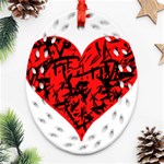 Valentine Hart Ornament (Oval Filigree)  Front