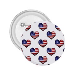 Usa Grunge Heart Shaped Flag Pattern 2 25  Buttons by dflcprints