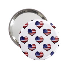 Usa Grunge Heart Shaped Flag Pattern 2 25  Handbag Mirrors