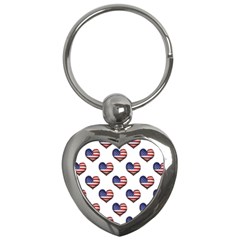 Usa Grunge Heart Shaped Flag Pattern Key Chains (heart) 