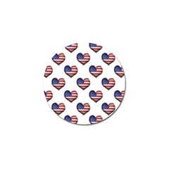 Usa Grunge Heart Shaped Flag Pattern Golf Ball Marker (4 Pack) by dflcprints