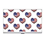 Usa Grunge Heart Shaped Flag Pattern Business Card Holders Front