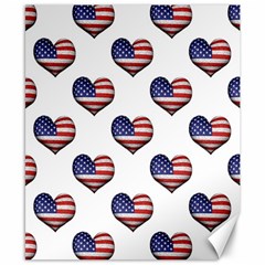 Usa Grunge Heart Shaped Flag Pattern Canvas 8  X 10  by dflcprints