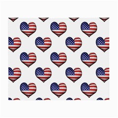 Usa Grunge Heart Shaped Flag Pattern Small Glasses Cloth (2-side)