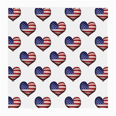 Usa Grunge Heart Shaped Flag Pattern Medium Glasses Cloth