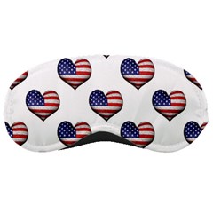 Usa Grunge Heart Shaped Flag Pattern Sleeping Masks by dflcprints