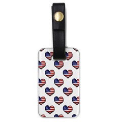 Usa Grunge Heart Shaped Flag Pattern Luggage Tags (one Side) 