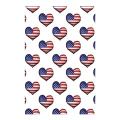 Usa Grunge Heart Shaped Flag Pattern Shower Curtain 48  X 72  (small) 