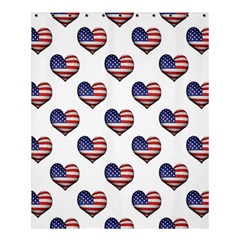 Usa Grunge Heart Shaped Flag Pattern Shower Curtain 60  X 72  (medium) 