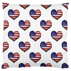 Usa Grunge Heart Shaped Flag Pattern Large Cushion Case (two Sides) by dflcprints