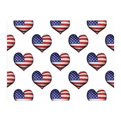 Usa Grunge Heart Shaped Flag Pattern Double Sided Flano Blanket (mini) 