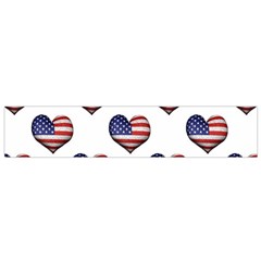 Usa Grunge Heart Shaped Flag Pattern Flano Scarf (small)  by dflcprints