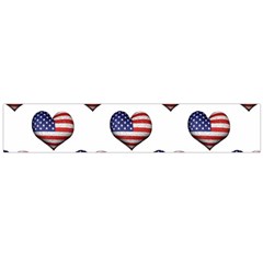 Usa Grunge Heart Shaped Flag Pattern Flano Scarf (large) 