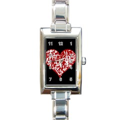 Valentine s Day Design Rectangle Italian Charm Watch