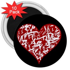 Valentine s Day Design 3  Magnets (10 Pack) 