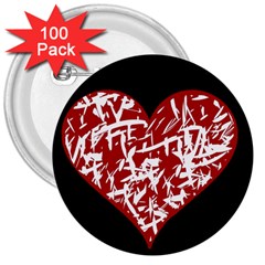 Valentine s Day Design 3  Buttons (100 Pack) 