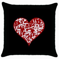 Valentine s Day Design Throw Pillow Case (black) by Valentinaart