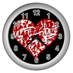 Valentine s Day Design Wall Clocks (silver) 