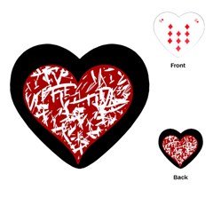 Valentine s Day Design Playing Cards (heart)  by Valentinaart