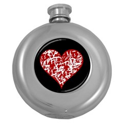 Valentine s Day Design Round Hip Flask (5 Oz)