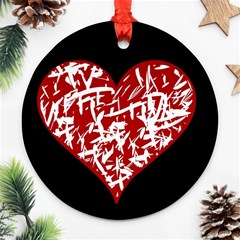 Valentine s Day Design Round Ornament (two Sides) 