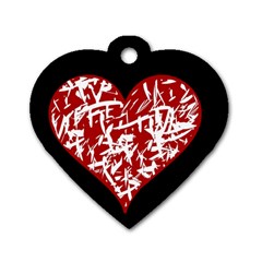 Valentine s Day Design Dog Tag Heart (two Sides)