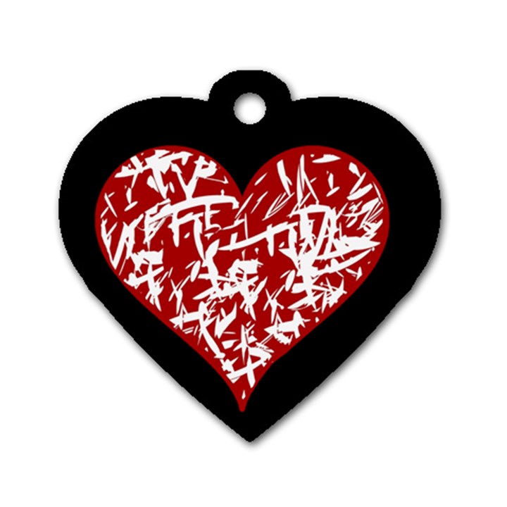 Valentine s day design Dog Tag Heart (Two Sides)