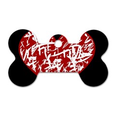 Valentine s Day Design Dog Tag Bone (two Sides)