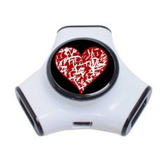 Valentine s Day Design 3-port Usb Hub by Valentinaart