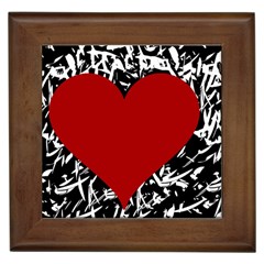 Red Valentine Framed Tiles