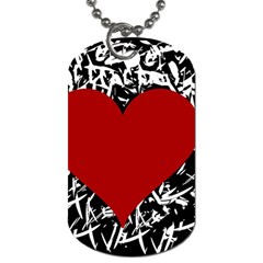 Red Valentine Dog Tag (one Side)