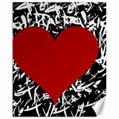 Red Valentine Canvas 16  X 20  