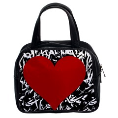 Red Valentine Classic Handbags (2 Sides) by Valentinaart