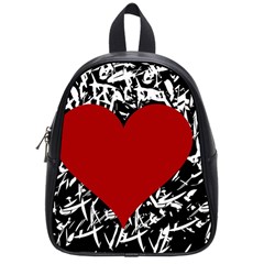 Red Valentine School Bags (small)  by Valentinaart