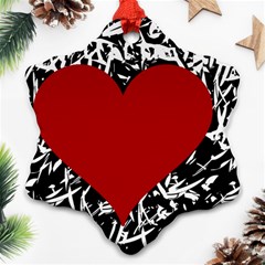 Red Valentine Ornament (snowflake) 