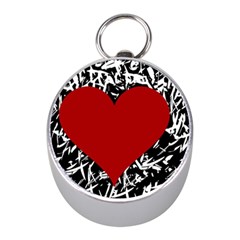 Red Valentine Mini Silver Compasses