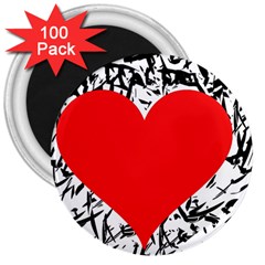 Red Valentine 2 3  Magnets (100 Pack)