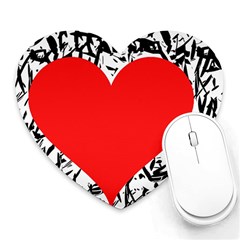 Red Valentine 2 Heart Mousepads by Valentinaart