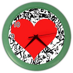 Red Valentine 2 Color Wall Clocks