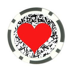 Red Valentine 2 Poker Chip Card Guards by Valentinaart