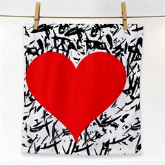 Red Valentine 2 Face Towel