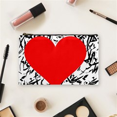 Red Valentine 2 Cosmetic Bag (medium) 